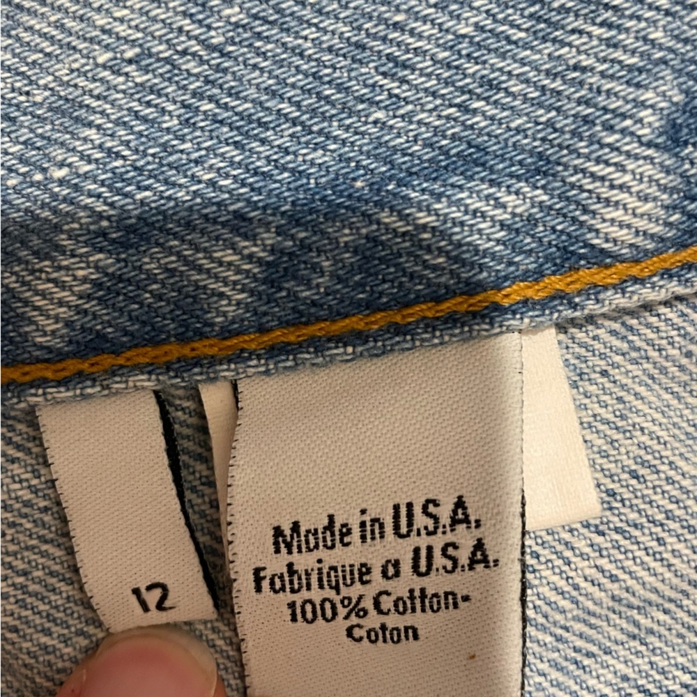 Calvin Klein Vintage 90s Straight Leg Jeans Light Wash High Rise Made USA Sz 12 - Picture 2 of 12